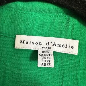Maison d'Amélie Green Button Down Shirt